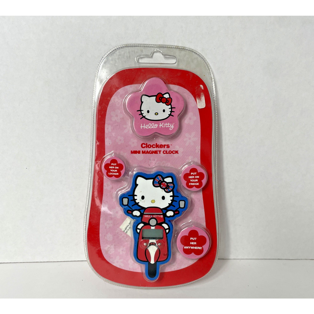 Vintage Y2K Hello Kitty Clockers Magnetic Mini Magnet Clock 4"